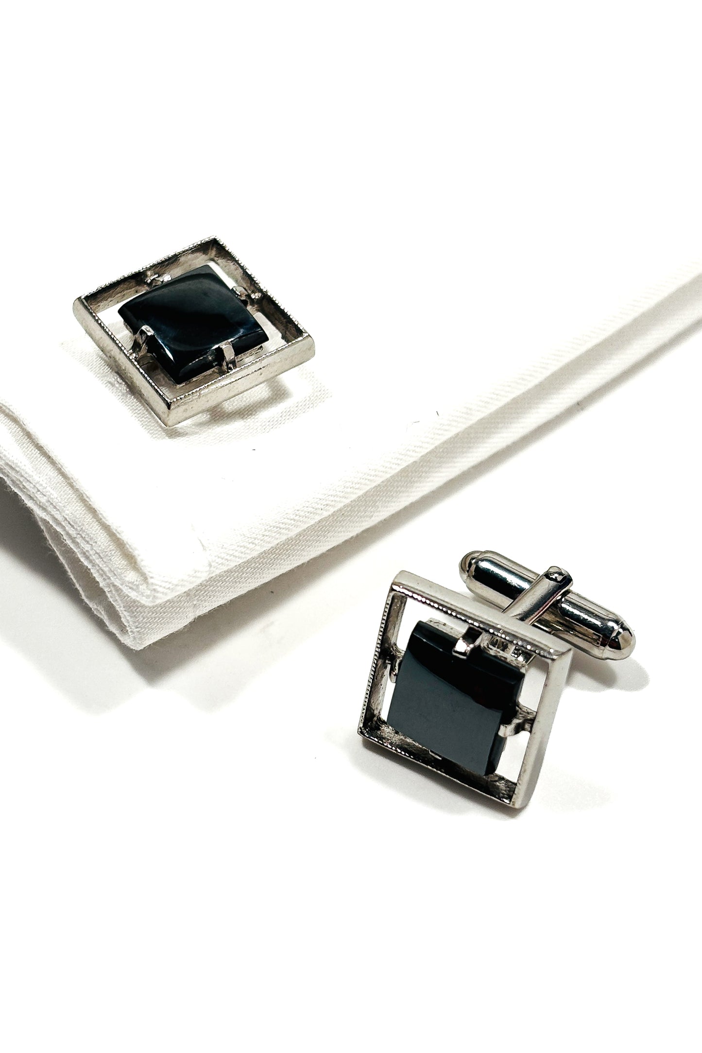 925 silver hematite cufflinks.