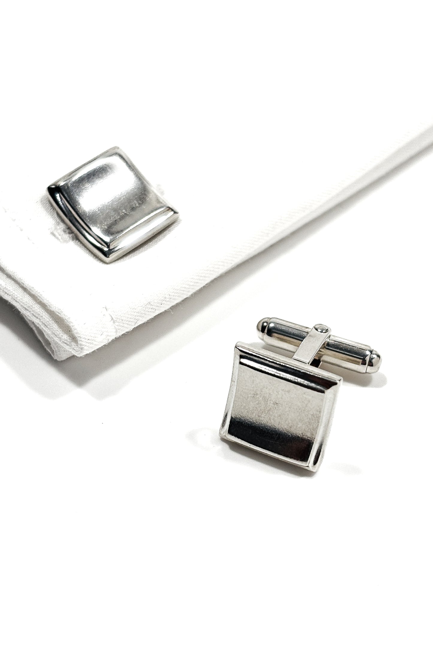 925 silver square cufflinks.