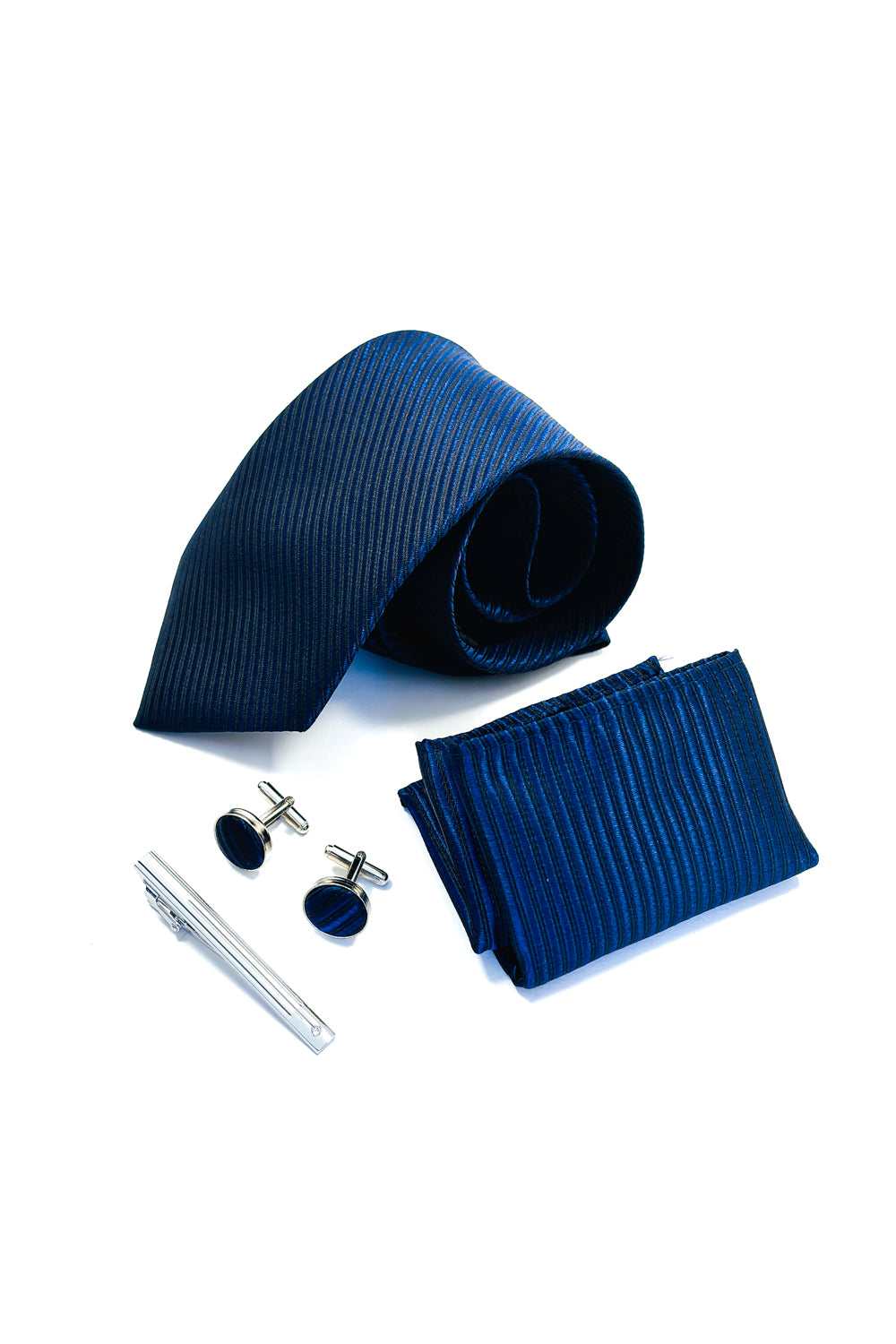 Navy blue & Black striped gift set.