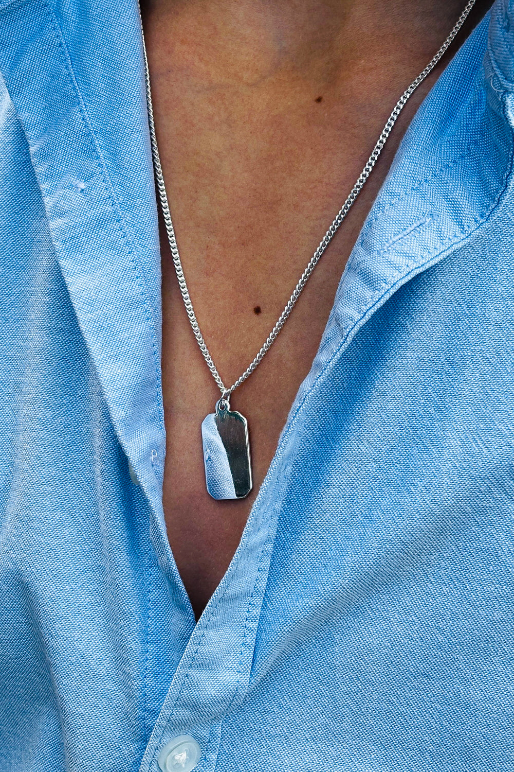 Dog Tag 925 silver pendant.