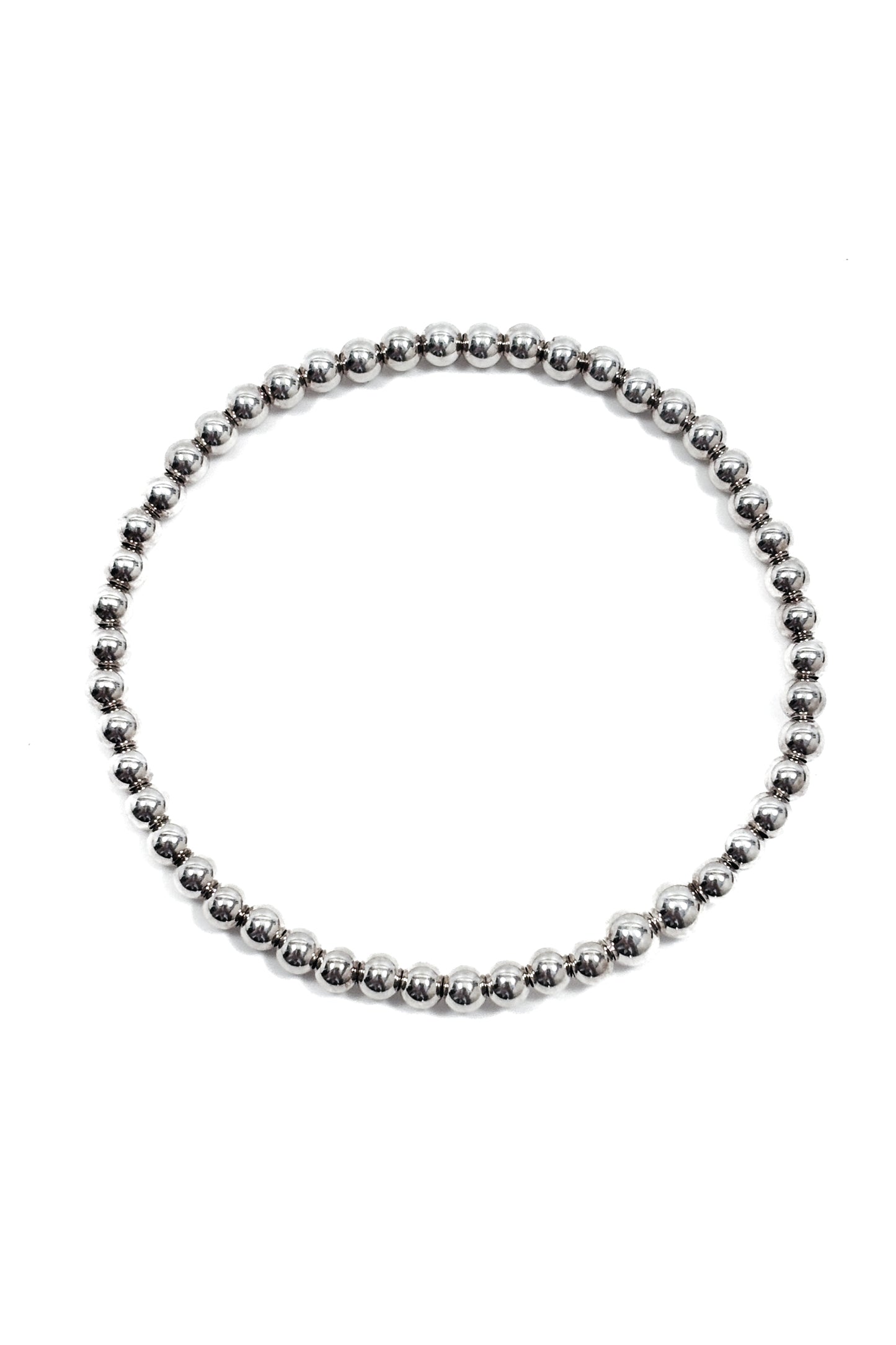 925 Silver beaded stretch bracelet.