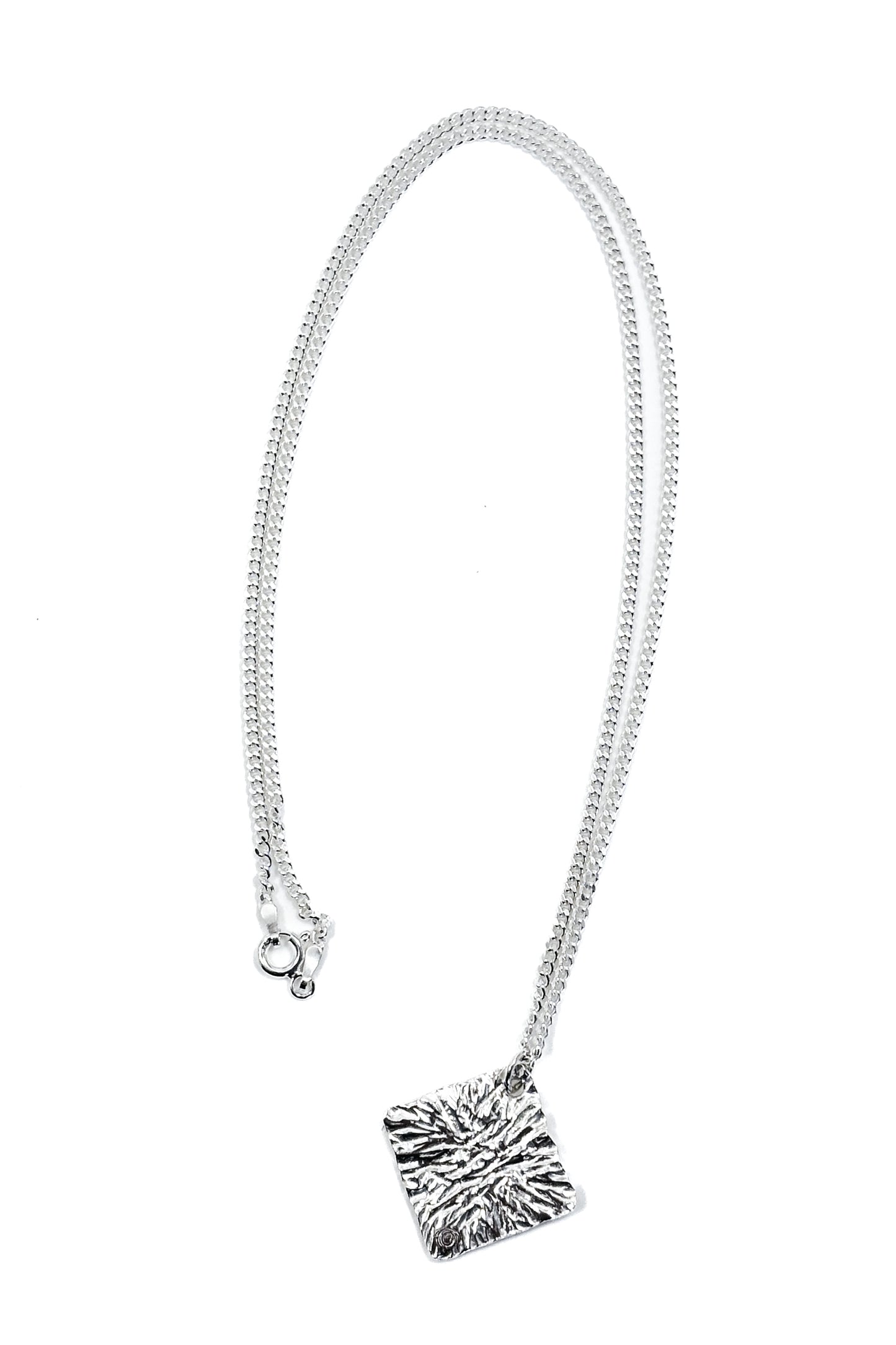 925 silver fracture design pendant.