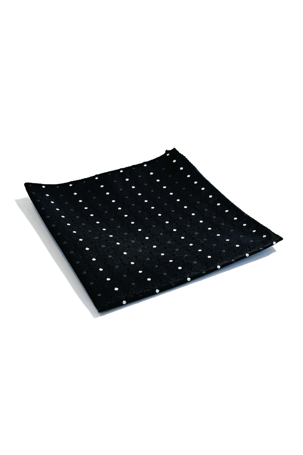 Black & white polka dot design pocket square.