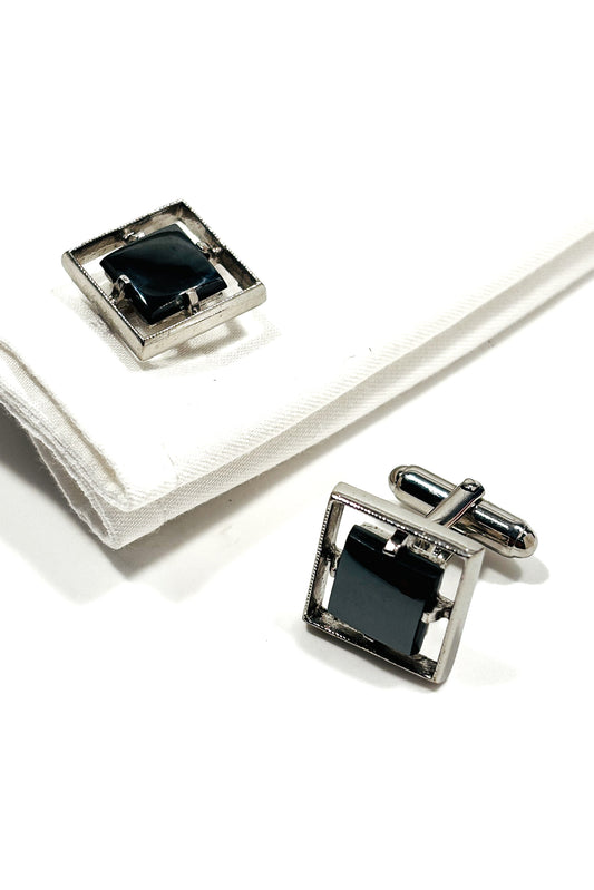 925 silver hematite cufflinks.