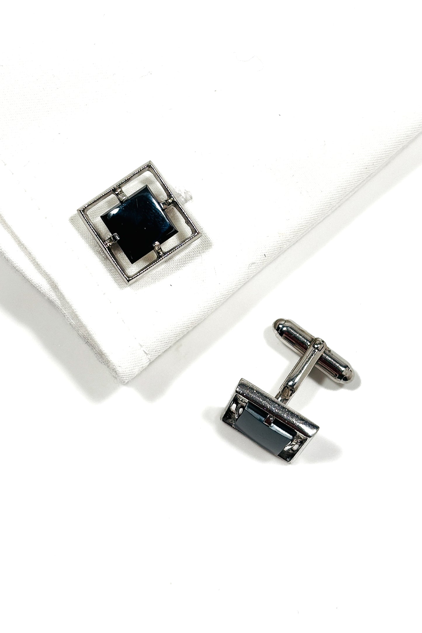 925 silver hematite cufflinks.