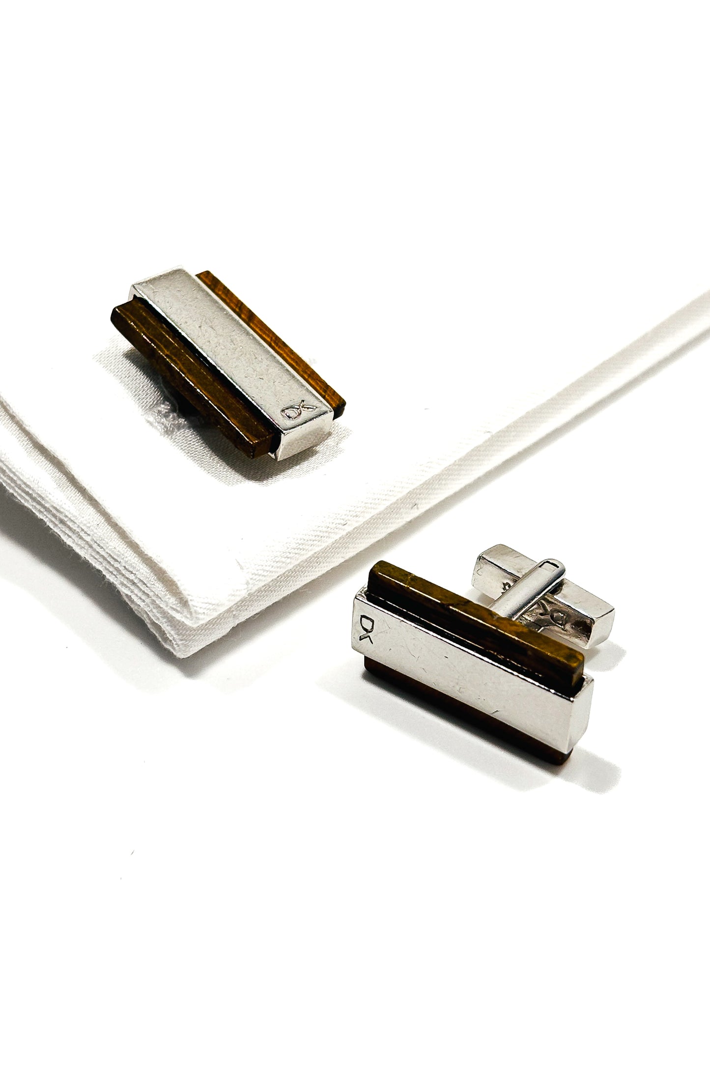 925 silver tigers eye DYRBERG/KERN cufflinks.