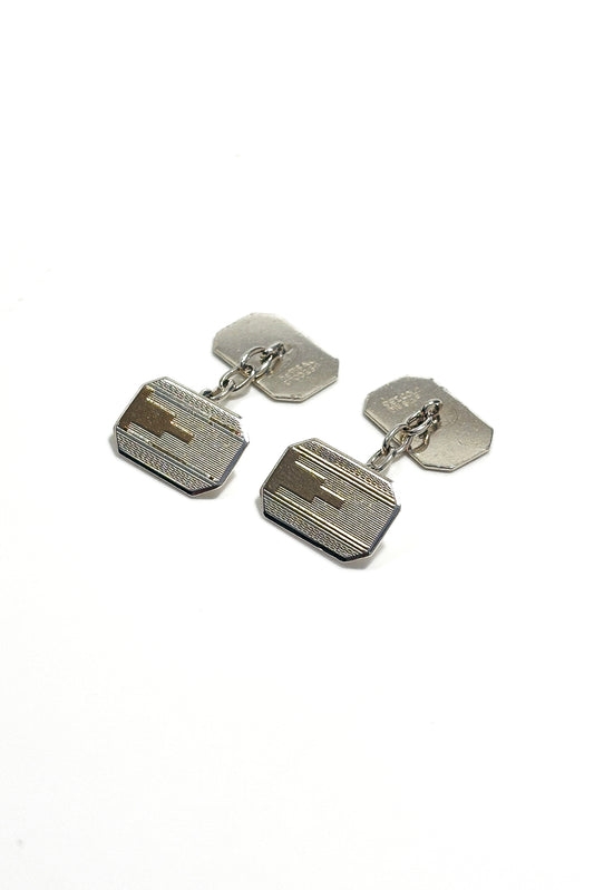 925 silver gold plated art deco design.
