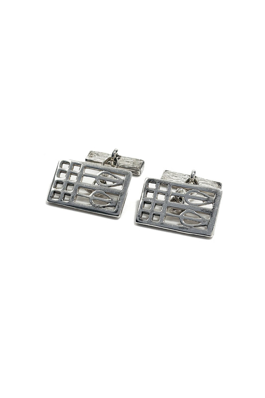 925 silver Nouveau style cufflinks.