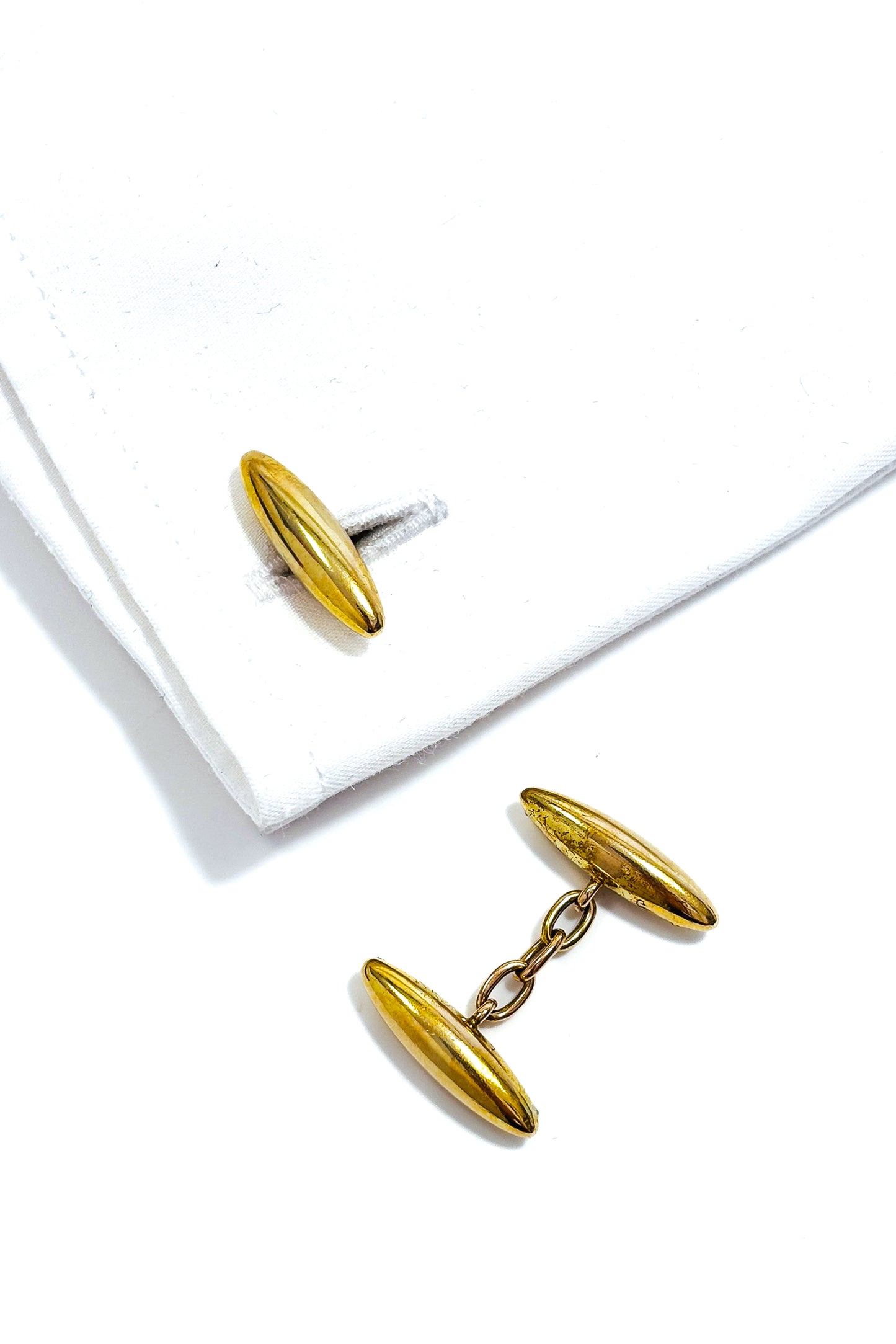625 15ct gold 1860 Victorian torpedo cufflinks.