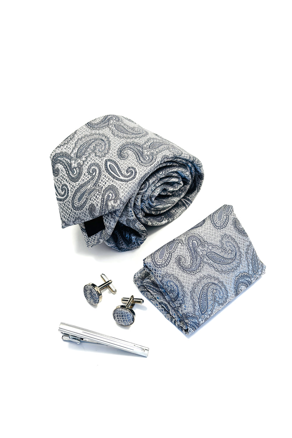 Grey paisley gift set.