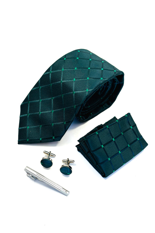 Green geometric gift set.