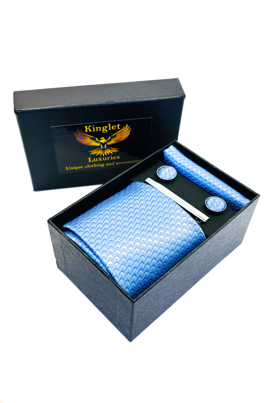 Light blue geometric gift set.