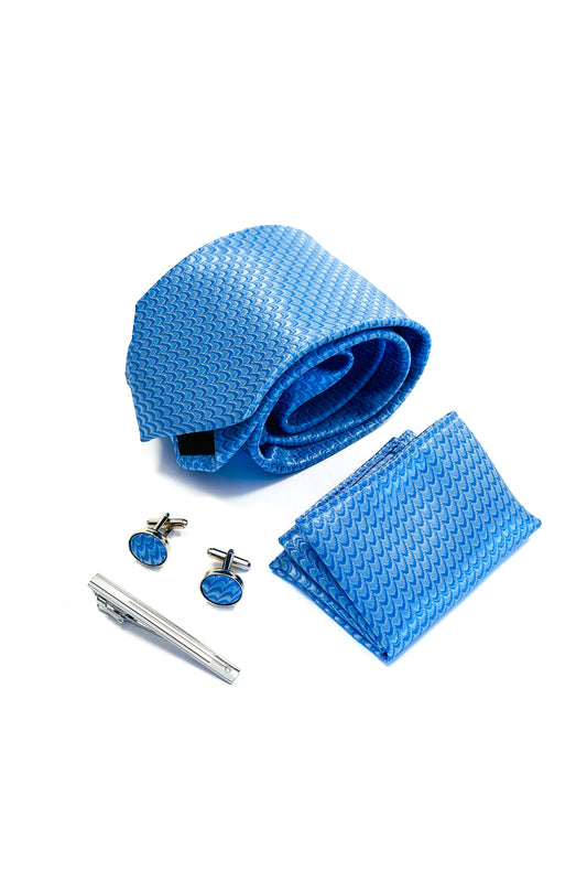 Light blue geometric gift set.