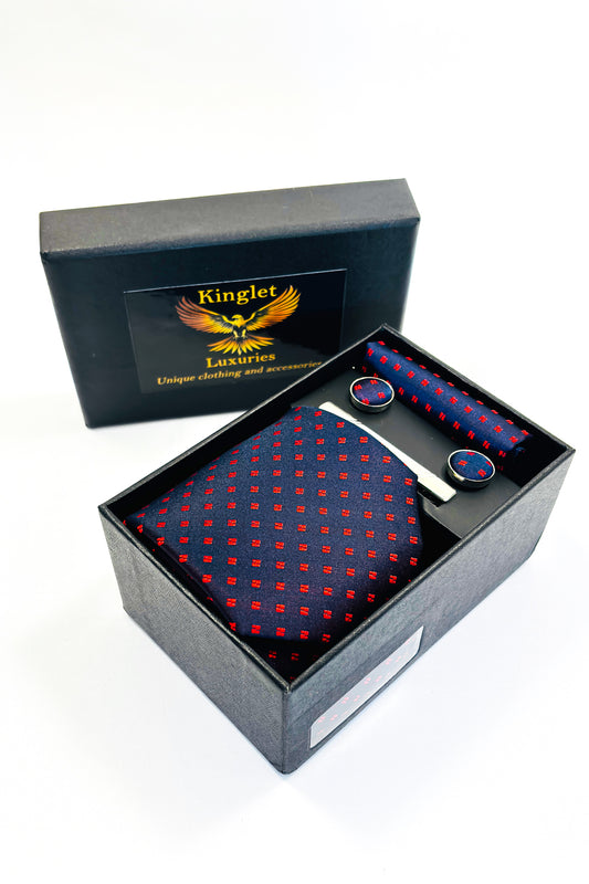 Navy blue & red diamond gift set