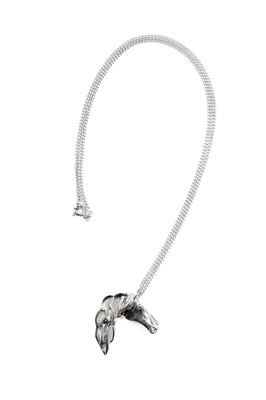 925 silver horse head pendant.