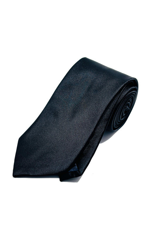 Black silk finish 8cm tie.