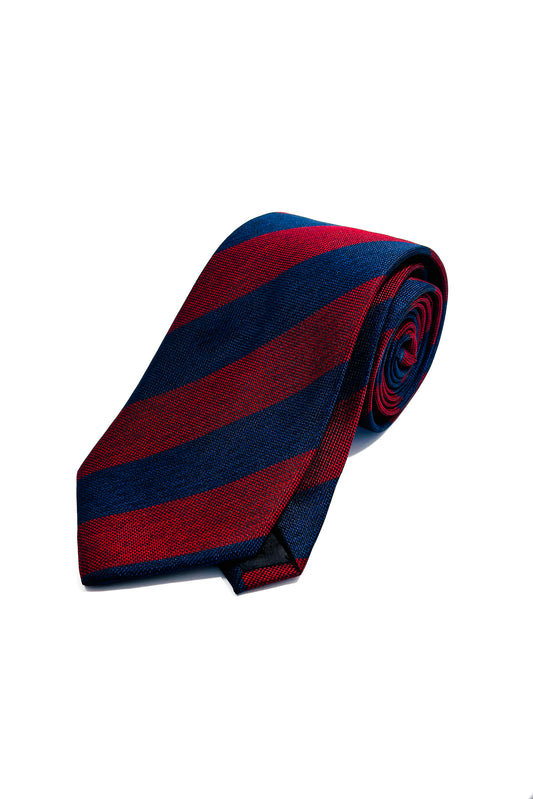 Blue & Red striped 8cm tie.